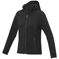 Женская куртка из переработанного софтшелла GRS от Langley - сплошной черный