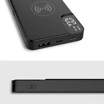 Внешний аккумулятор gPro QI, с беспроводной зарядкой 10000 mAh, черный