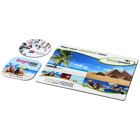 Комплект Brite-Mat® из коврика для мыши и подставки 1 - сплошной черный