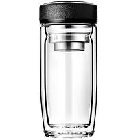 Термос стеклянный с LED-дисплеем Smartview, чёрный