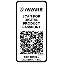 Trip Aware™ дорожная сумка через плечо из переработанного материала GRS объемом 1 л - Белый