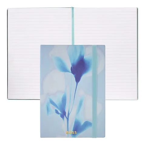 Блокнот формата А5 Holographic Flower Light Blue Lined