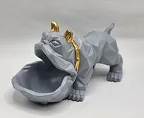 Статуэтка хранитель Бульдог, серый