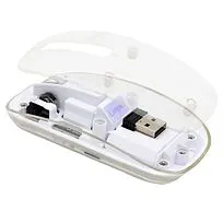 Мышь компьютерная беспроводная прозрачная Limpid, белый