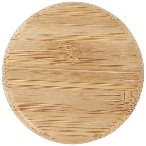 Lume бутылка из матового содово-известкового стекла объемом 500 мл с бамбуковой крышкой   - Белый
