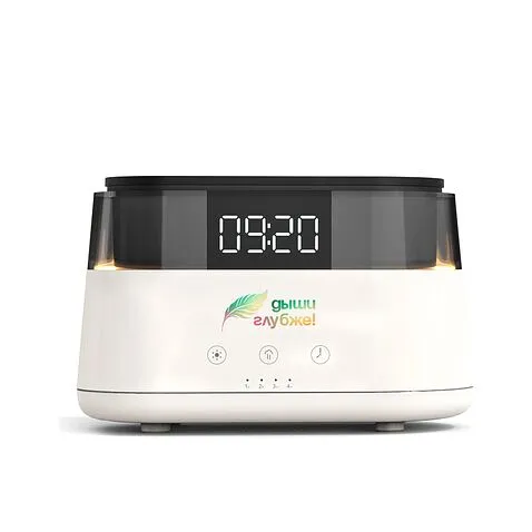 Светодиодный USB увлажнитель-ароматизатор Brava с часами с RGB подсветкой