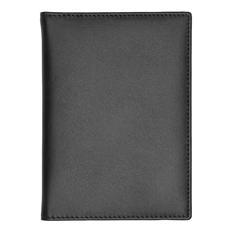 Card holder with flap Classic Smooth Black