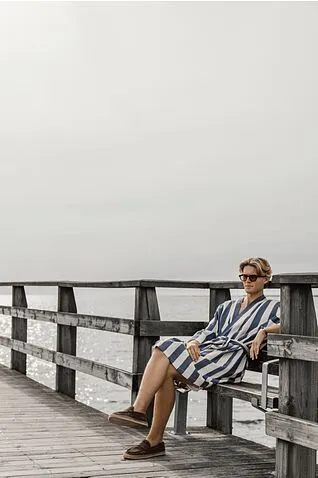 Халат VINGA Ornos из переработанного хлопка GRS, S/M