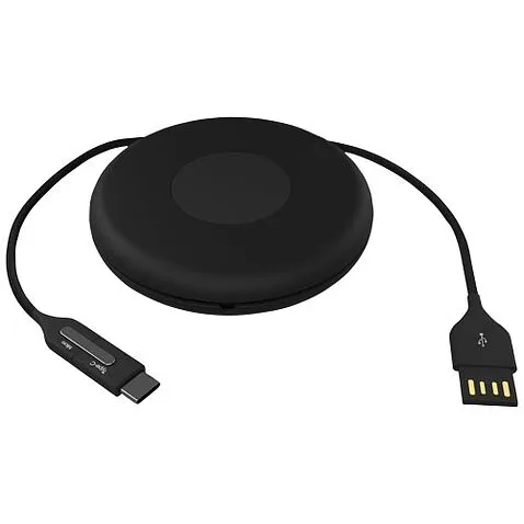 Кабель 3-в-1 SCX.design C18 для путешествий с подсветкой - сплошной черный