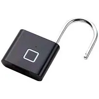 SCX.design T11 умный навесной замок со сканером отпечатка пальца - сплошной черный