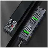 Ремонтный набор отверток SCX.design T20 из 30 предмета в алюминиевом корпусе - сплошной черный