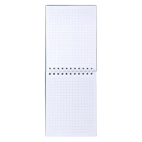 Блокнот А6 Ambra mini в мягком переплёте, в клетку, синий