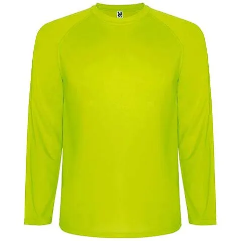 Детская спортивная футболка с длинным рукавом Montecarlo - Fluor Yellow