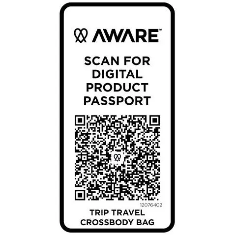 Trip Aware™ дорожная сумка через плечо из переработанного материала GRS объемом 1 л - Белый