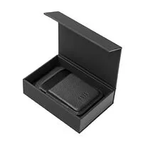 Magnetic card holder for smartphone Magnet Mobile Classic Grained Black