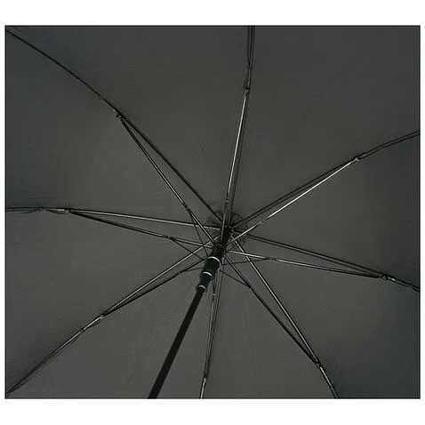 23-дюймовый автоматический зонт Alina из переработанного ПЭТ-пластика - сплошной черный