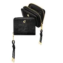 Card wallet with flap Philomène Black
