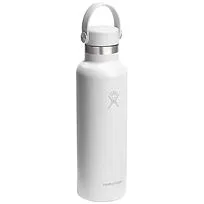 Термобутылка Hydro Flask со стандартным горлышком объемом 621 мл из нержавеющей стали с крышкой-соломинкой - Белый