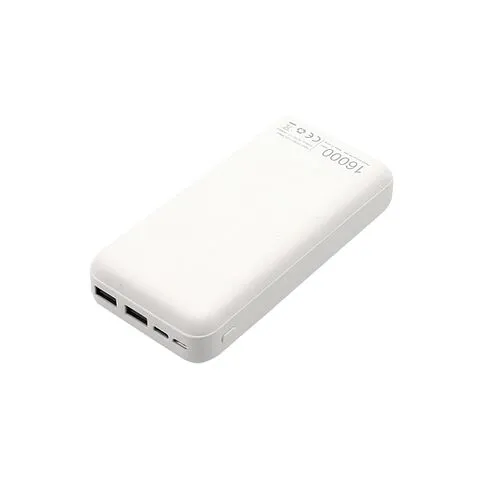 Внешний аккумулятор Vekta, 16000mAh, белый