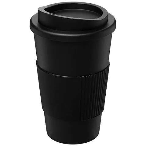 Термокружка Americano® объемом 350 мл с ручкой - сплошной черный
