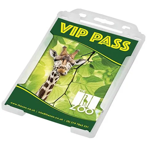 Держатель для карт Pierre из переработанной пластмассы  - frosted clear