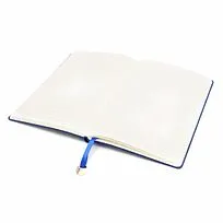 Блокнот A5 Officer в мягком переплёте с металлической биркой, синий