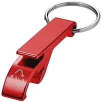 Бутылка Tao из переработанного алюминия, сертифицированного по стандарту RCS, и открывалка для банок с брелоком - Красный