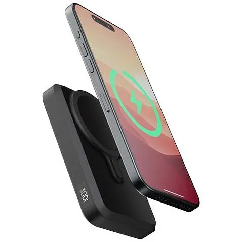 Xtorm FS5W101 магнитное беспроводное портативное зарядное устройство емкостью 10 000 мАч - сплошной черный