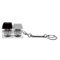 Брелок KeyDuo с LED подсветкой (фонарик), чёрно-белый