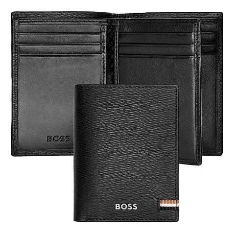 Card holder with flap Iconic Black