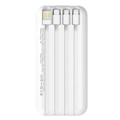 Внешний аккумулятор Authority с беспроводной зарядкой (5W), 10000 mAh, белый