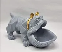 Статуэтка хранитель Бульдог, серый