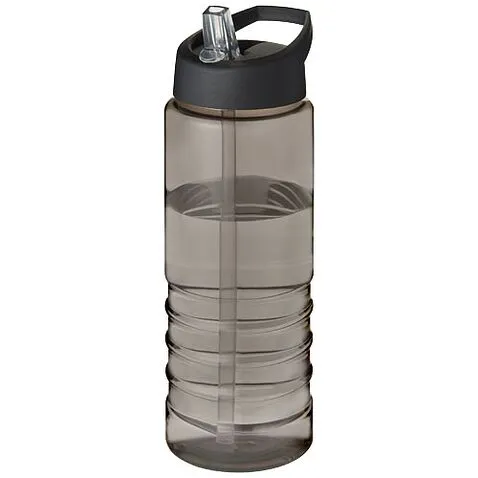 Спортивная бутылка H2O Active® Eco Treble объемом 750 мл с куполообразной крышкой  - темно-серый