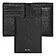 Card holder with flap and money pocket Classic Grained Black