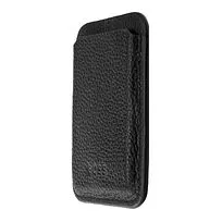 Magnetic card holder for smartphone Magnet Mobile Classic Grained Black