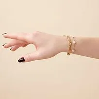 Браслет Andrea Gold/pink