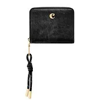 Card wallet with flap Philomène Black