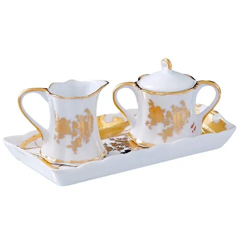 Набор  quot;Мелисса quot; (молочник и сахарница на блюдце), 17 * 8,5 *7 см 167379