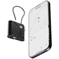 Комбинационный замок Xtorm Lock Tag TSA с функцией отслеживания местоположения - сплошной черный