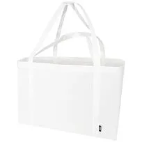 Jumbo эко-сумка очень большого размера из нетканого материала, переработанного по стандарту GRS, объемом 65 л - Белый