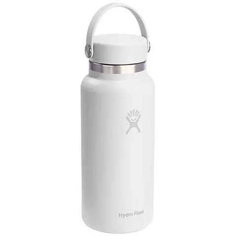 Термобутылка Hydro Flask из нержавеющей стали с широким горлышком, объём 946 мл - Белый Термобутылка Hydro Flask из нержавеющей стали с широким горлышком, объём 946 мл - Белый