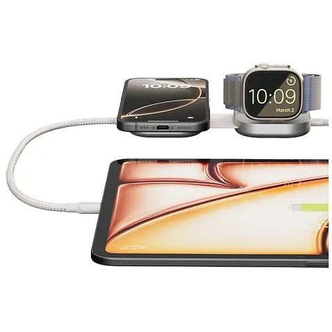 Зарядный кабель 3-в-1 Zens Pro 3 USB-C мощностью 140 Вт - Белый