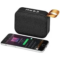 Bluetooth®-колонка Fashion с тканевой отделкой - сплошной черный