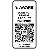 Tin унисекс-свитер с молнией на четверть из переработанных материалов Aware™  - сплошной черный