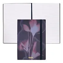 Блокнот формата А5 Holographic Flower Navy Lined