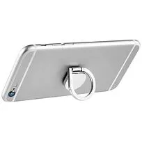 Держатель телефона с алюминиевым кольцом для сотового телефона - Серебряный