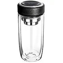 Термос стеклянный с LED-дисплеем Smartview, чёрный