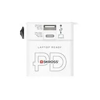 Универсальный адаптер SKROSS® MUV AC65PD с кабелем USB-C  - Белый