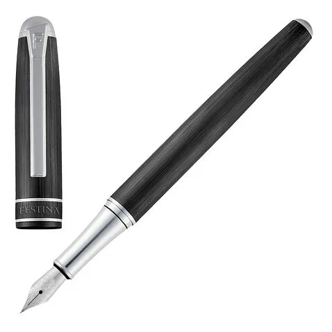 Перьевая авторучка Classicals Brushed Black & Chrome