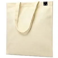 Сумка для покупок IVORY 325 г/м² с PU нашивкой, чёрный